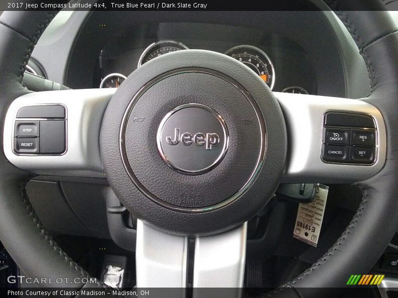 True Blue Pearl / Dark Slate Gray 2017 Jeep Compass Latitude 4x4