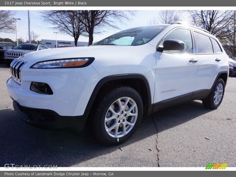 Bright White / Black 2017 Jeep Cherokee Sport