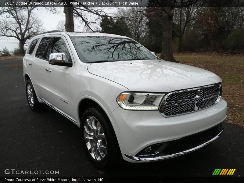 White Knuckle / Black/Light Frost Beige 2017 Dodge Durango Citadel AWD