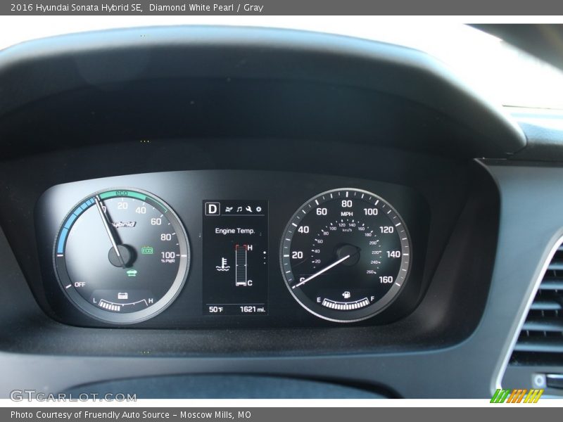 Diamond White Pearl / Gray 2016 Hyundai Sonata Hybrid SE