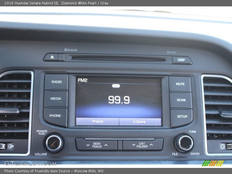 Diamond White Pearl / Gray 2016 Hyundai Sonata Hybrid SE