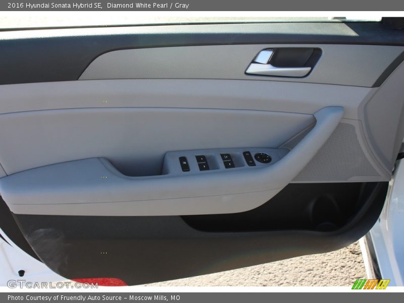 Diamond White Pearl / Gray 2016 Hyundai Sonata Hybrid SE