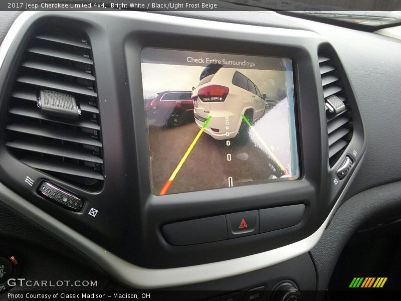 Bright White / Black/Light Frost Beige 2017 Jeep Cherokee Limited 4x4