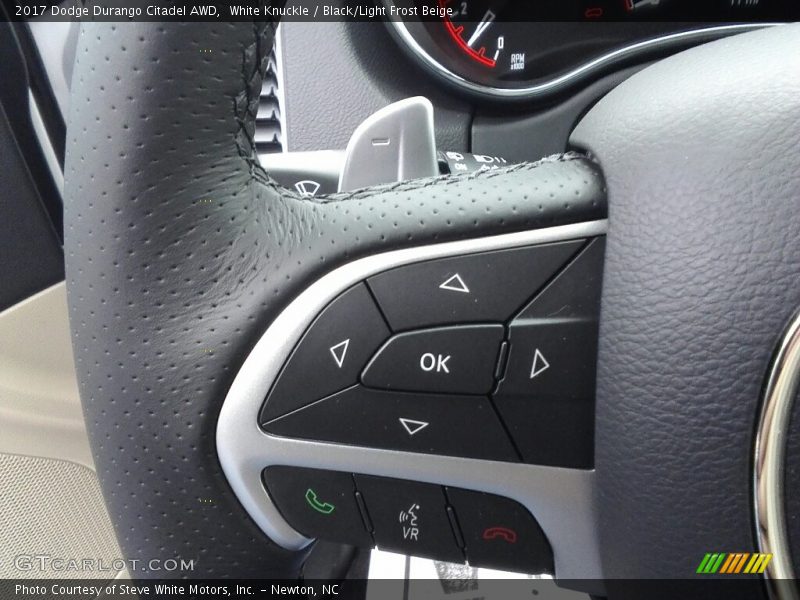 White Knuckle / Black/Light Frost Beige 2017 Dodge Durango Citadel AWD