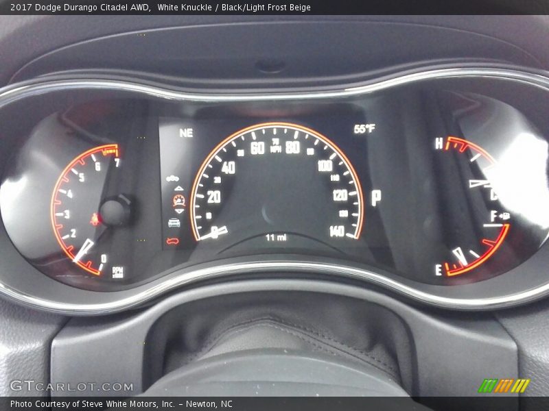 White Knuckle / Black/Light Frost Beige 2017 Dodge Durango Citadel AWD