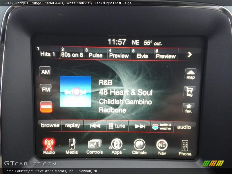 White Knuckle / Black/Light Frost Beige 2017 Dodge Durango Citadel AWD