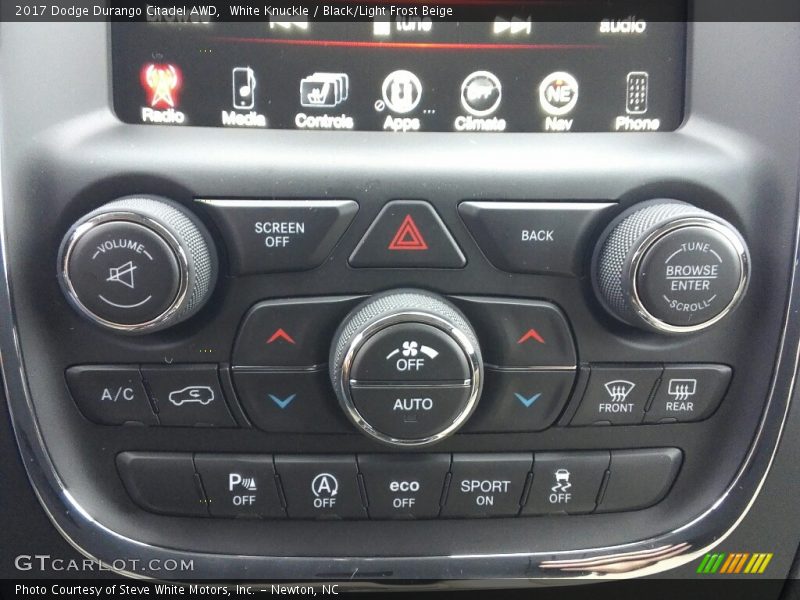 White Knuckle / Black/Light Frost Beige 2017 Dodge Durango Citadel AWD