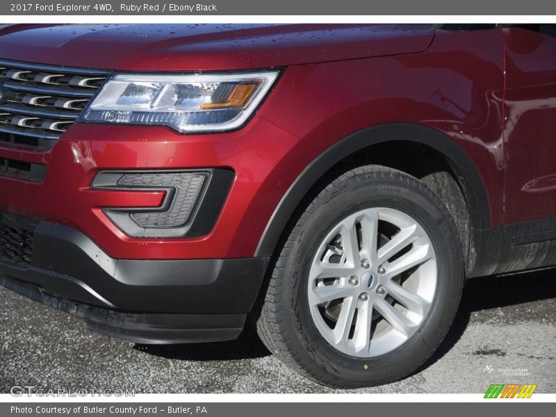 Ruby Red / Ebony Black 2017 Ford Explorer 4WD