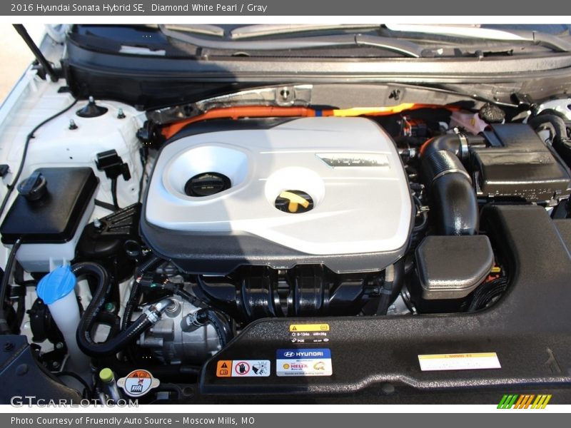 Diamond White Pearl / Gray 2016 Hyundai Sonata Hybrid SE