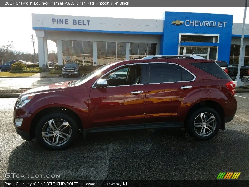 Siren Red Tintcoat / Jet Black 2017 Chevrolet Equinox Premier AWD