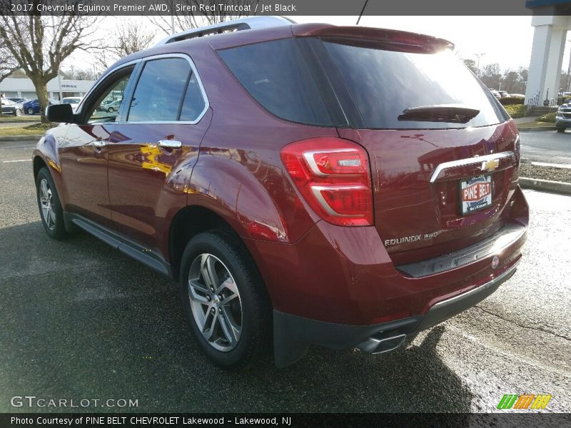 Siren Red Tintcoat / Jet Black 2017 Chevrolet Equinox Premier AWD