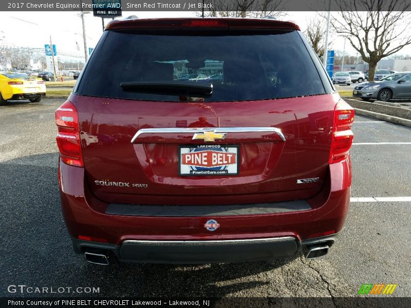 Siren Red Tintcoat / Jet Black 2017 Chevrolet Equinox Premier AWD