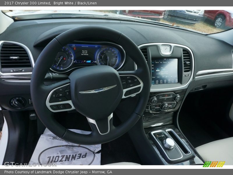 Bright White / Black/Linen 2017 Chrysler 300 Limited