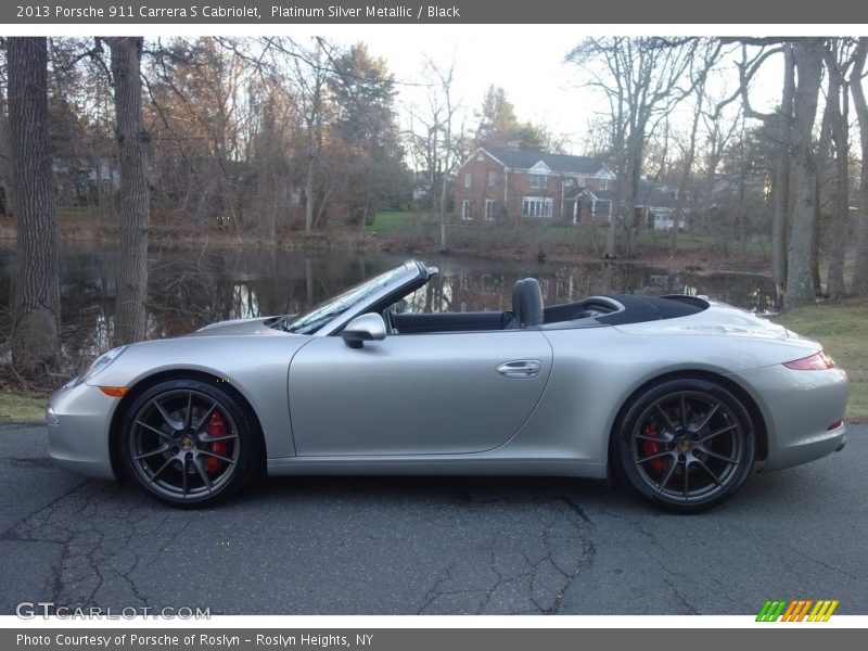 Platinum Silver Metallic / Black 2013 Porsche 911 Carrera S Cabriolet
