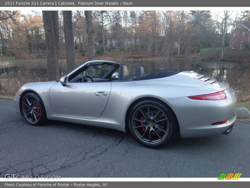 Platinum Silver Metallic / Black 2013 Porsche 911 Carrera S Cabriolet