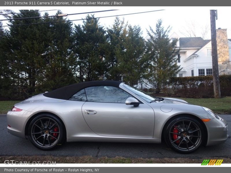 Platinum Silver Metallic / Black 2013 Porsche 911 Carrera S Cabriolet