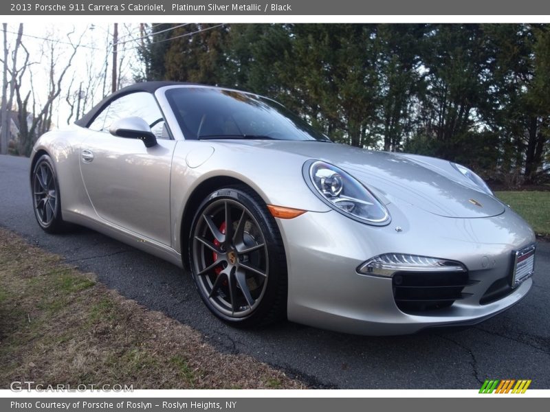 Platinum Silver Metallic / Black 2013 Porsche 911 Carrera S Cabriolet