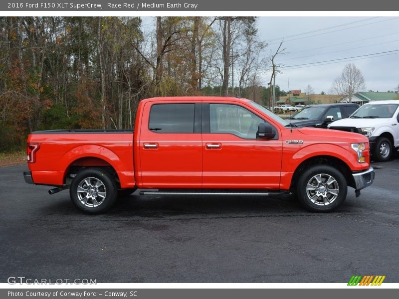 Race Red / Medium Earth Gray 2016 Ford F150 XLT SuperCrew