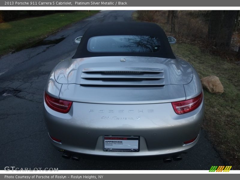 Platinum Silver Metallic / Black 2013 Porsche 911 Carrera S Cabriolet