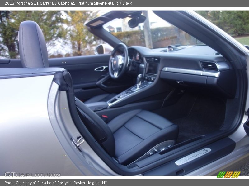 Platinum Silver Metallic / Black 2013 Porsche 911 Carrera S Cabriolet