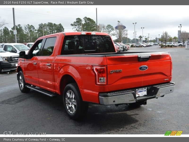 Race Red / Medium Earth Gray 2016 Ford F150 XLT SuperCrew