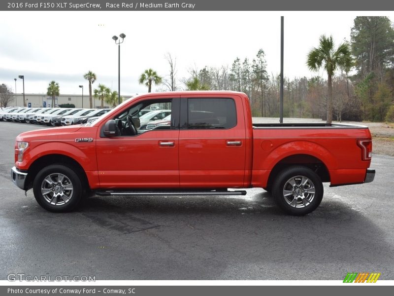 Race Red / Medium Earth Gray 2016 Ford F150 XLT SuperCrew