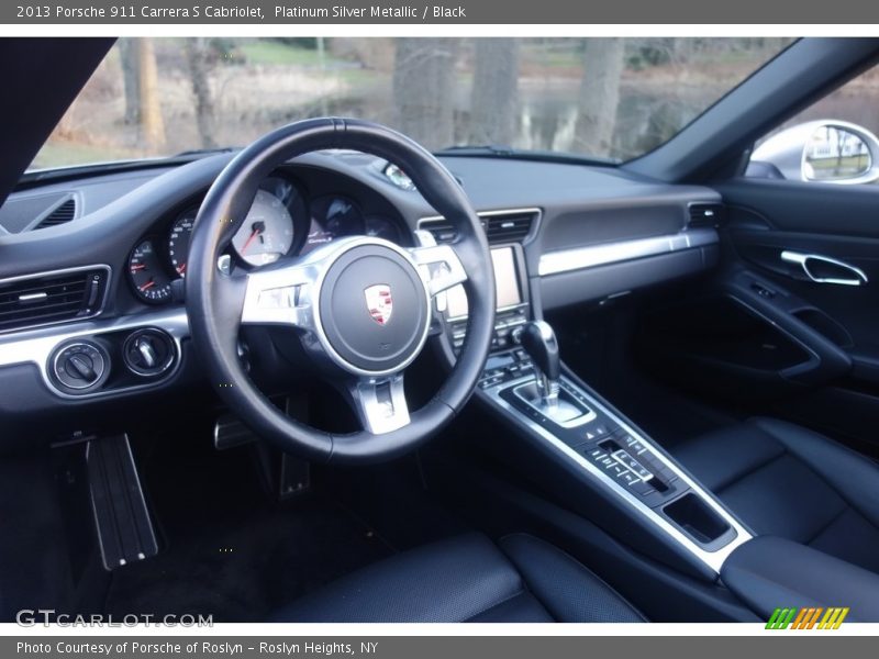 Platinum Silver Metallic / Black 2013 Porsche 911 Carrera S Cabriolet