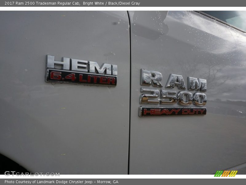 Bright White / Black/Diesel Gray 2017 Ram 2500 Tradesman Regular Cab