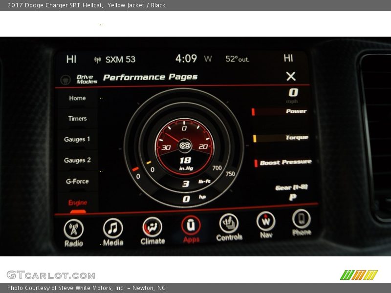 Controls of 2017 Charger SRT Hellcat