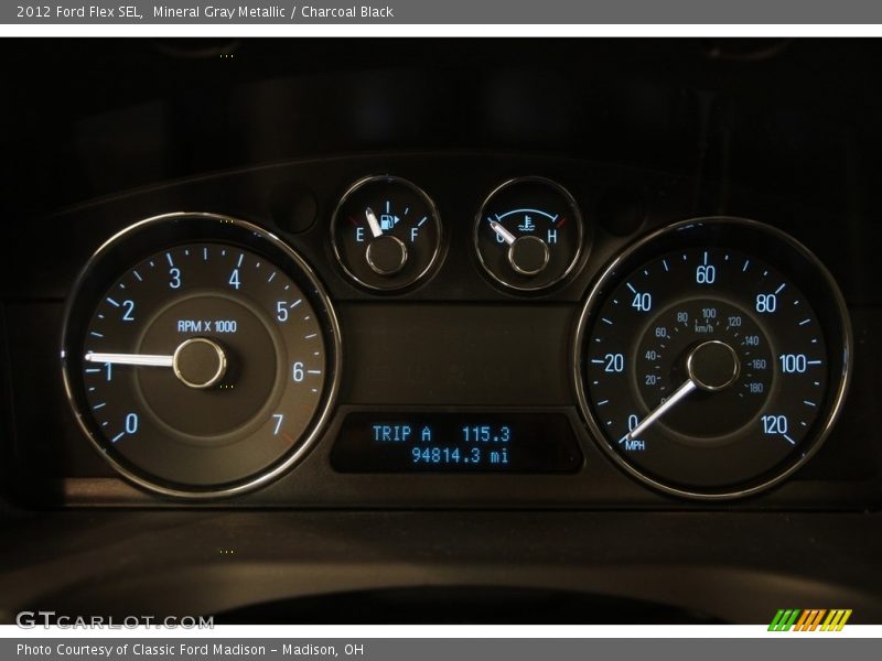 Mineral Gray Metallic / Charcoal Black 2012 Ford Flex SEL