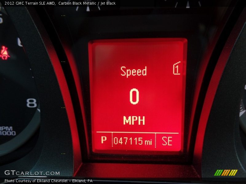 Carbon Black Metallic / Jet Black 2012 GMC Terrain SLE AWD