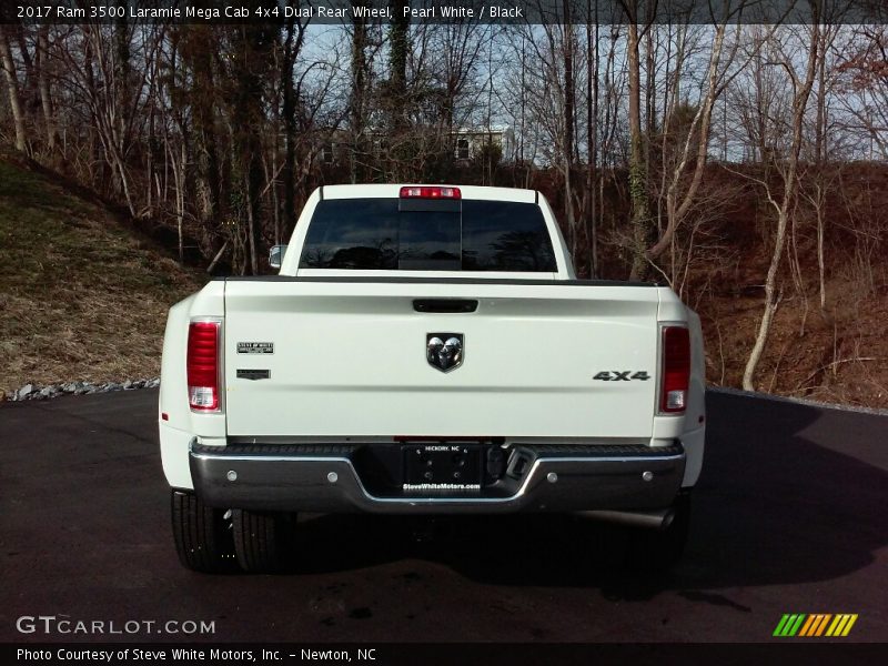 Pearl White / Black 2017 Ram 3500 Laramie Mega Cab 4x4 Dual Rear Wheel