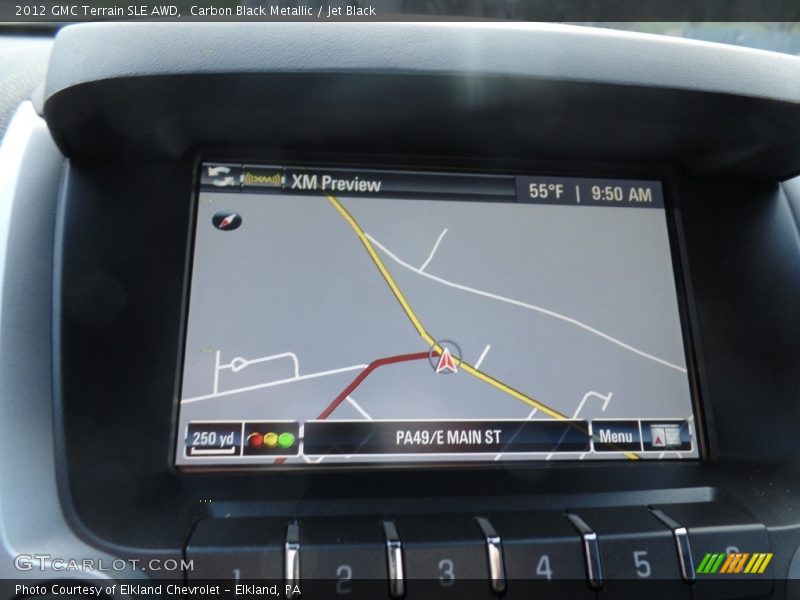 Carbon Black Metallic / Jet Black 2012 GMC Terrain SLE AWD