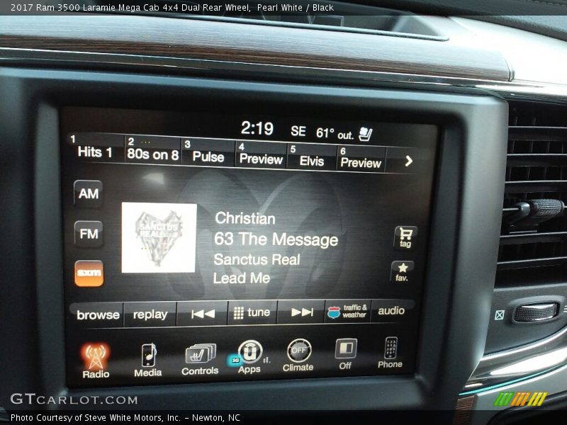 Pearl White / Black 2017 Ram 3500 Laramie Mega Cab 4x4 Dual Rear Wheel