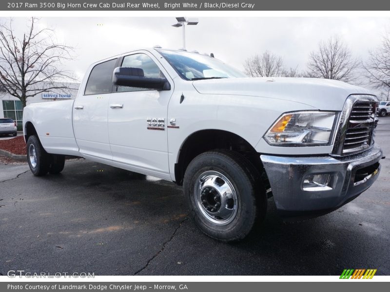 Bright White / Black/Diesel Gray 2017 Ram 3500 Big Horn Crew Cab Dual Rear Wheel