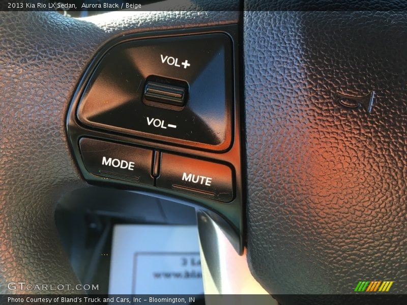 Aurora Black / Beige 2013 Kia Rio LX Sedan