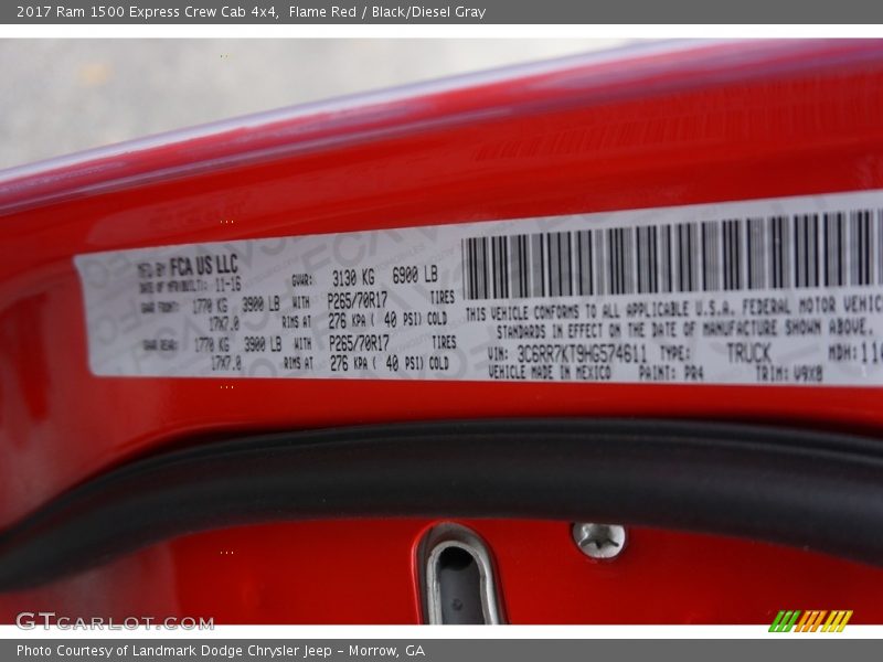 Flame Red / Black/Diesel Gray 2017 Ram 1500 Express Crew Cab 4x4