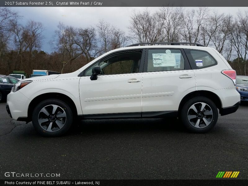 Crystal White Pearl / Gray 2017 Subaru Forester 2.5i