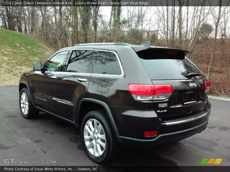 Luxury Brown Pearl / Black/Light Frost Beige 2017 Jeep Grand Cherokee Limited 4x4