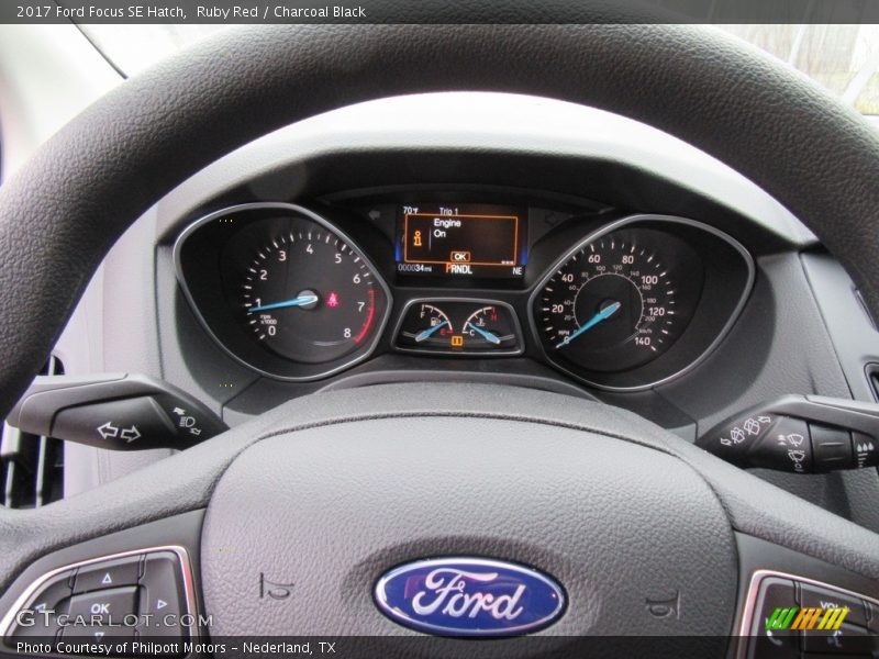 Ruby Red / Charcoal Black 2017 Ford Focus SE Hatch