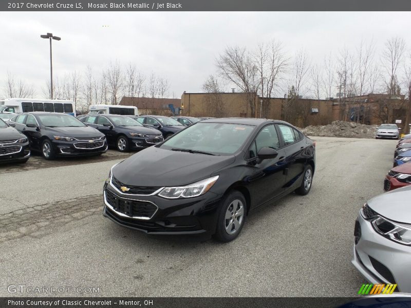 Mosaic Black Metallic / Jet Black 2017 Chevrolet Cruze LS