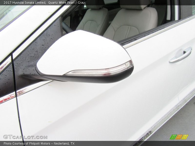 Quartz White Pearl / Gray 2017 Hyundai Sonata Limited