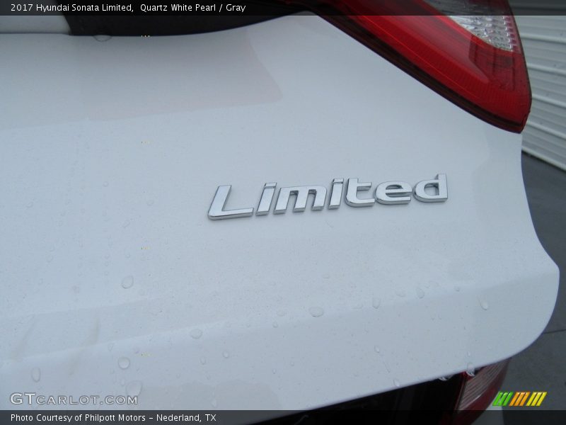 Quartz White Pearl / Gray 2017 Hyundai Sonata Limited
