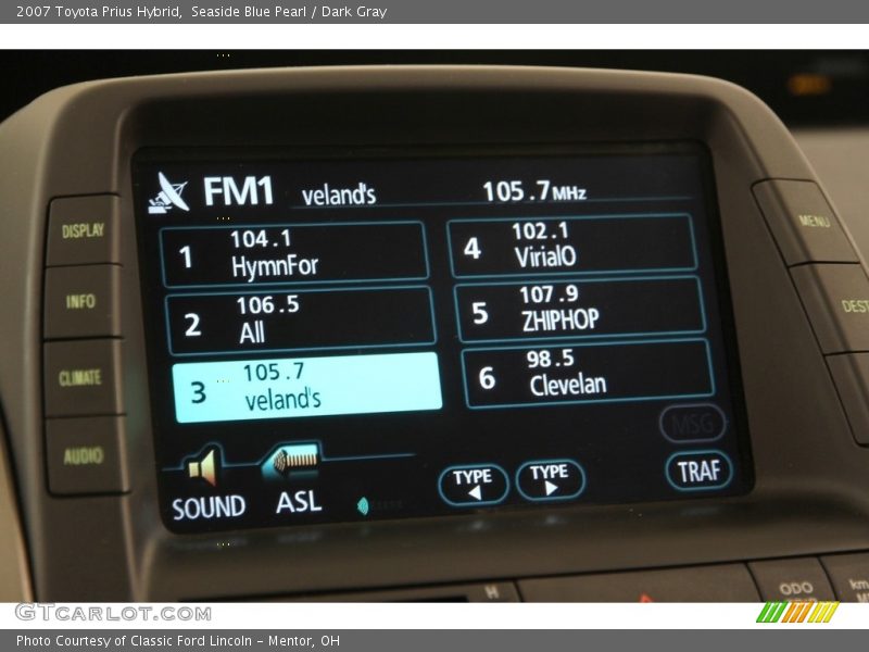 Seaside Blue Pearl / Dark Gray 2007 Toyota Prius Hybrid