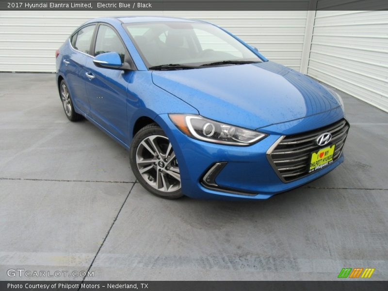 Electric Blue / Black 2017 Hyundai Elantra Limited