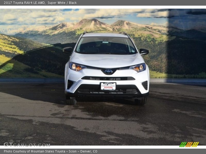 Super White / Black 2017 Toyota RAV4 LE AWD