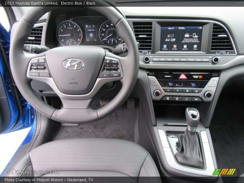 Electric Blue / Black 2017 Hyundai Elantra Limited