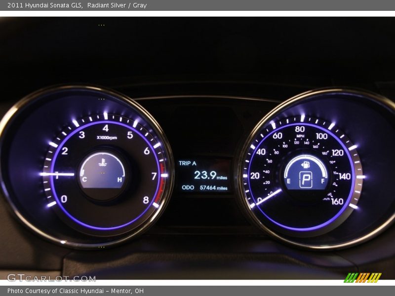 Radiant Silver / Gray 2011 Hyundai Sonata GLS