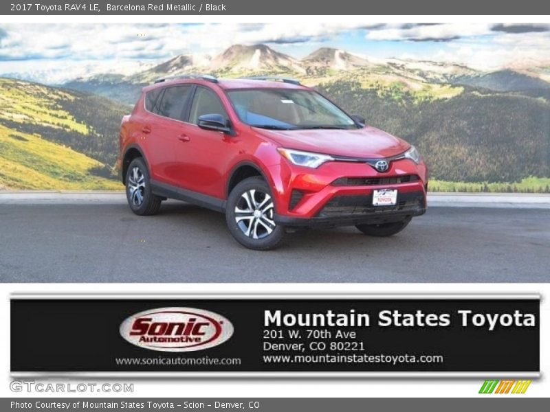 Barcelona Red Metallic / Black 2017 Toyota RAV4 LE