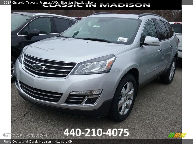 Silver Ice Metallic / Ebony 2017 Chevrolet Traverse Premier AWD